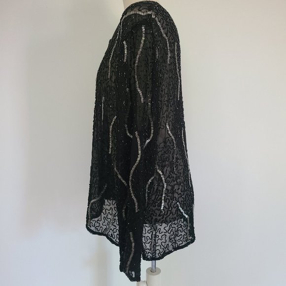 Vintage Beaded Semi-Sheer Cardigan (M/L) - Picture 8 of 16